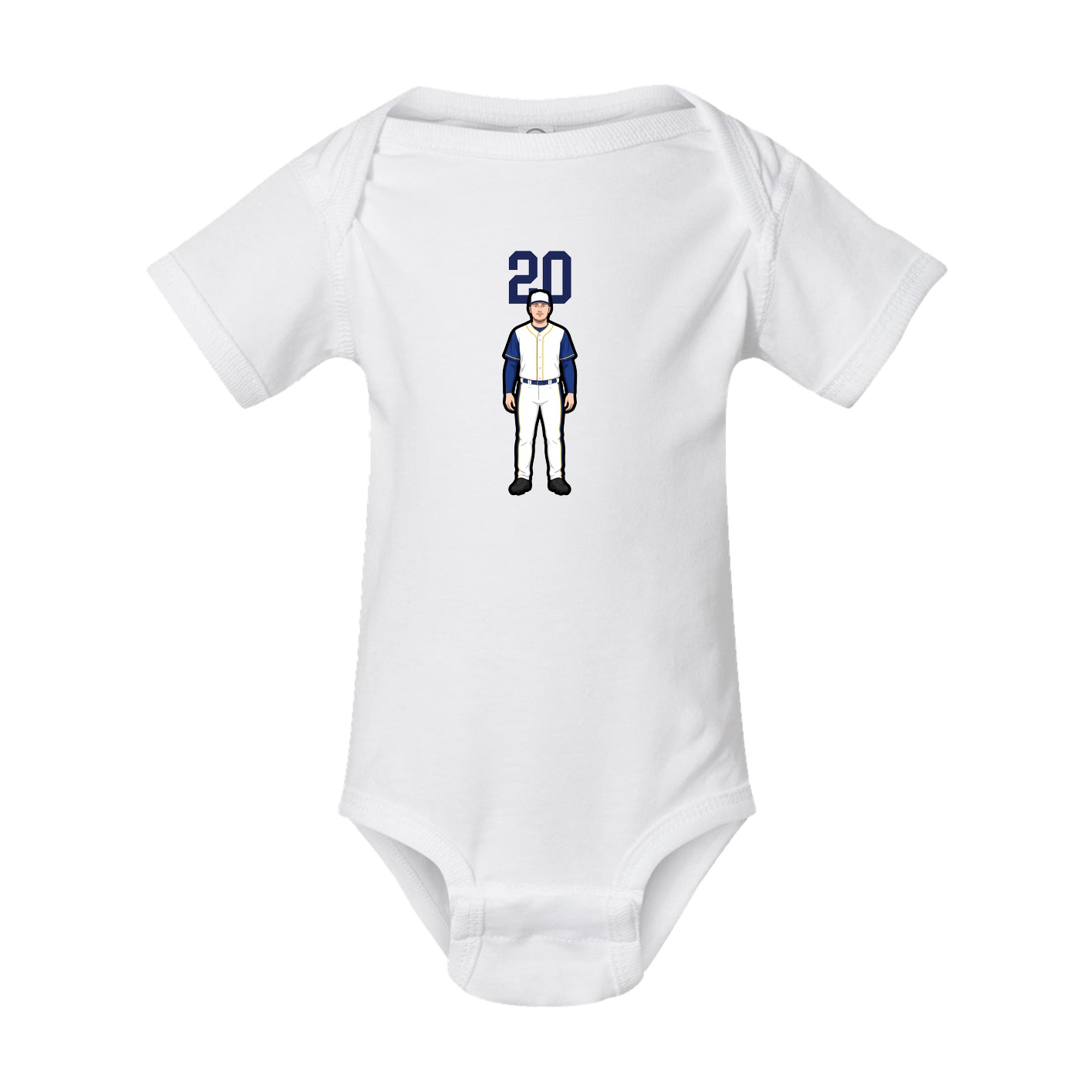 Baby Onesie — Number Top in White