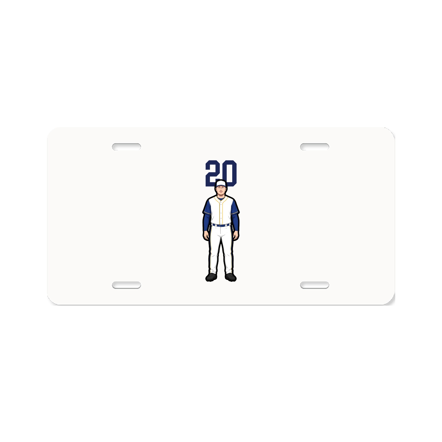 License Plate — Number Top in Classic