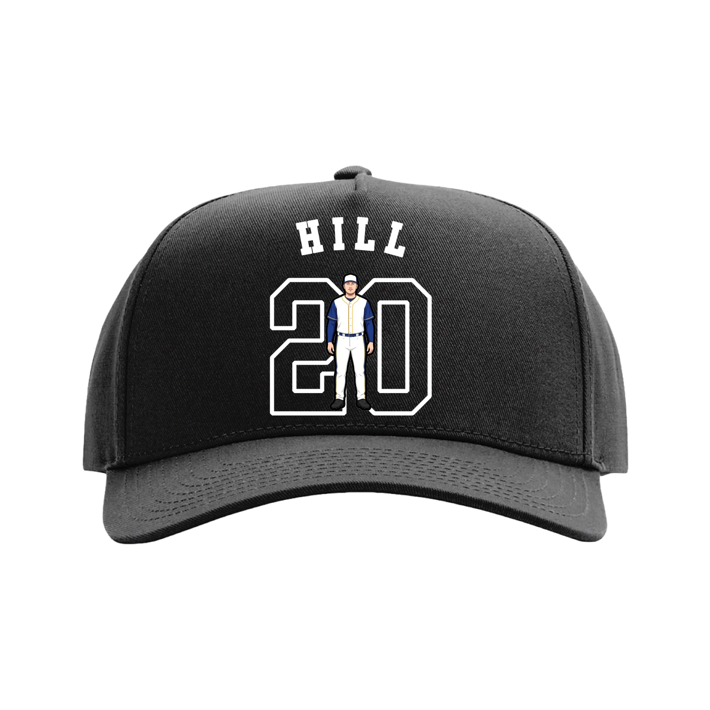 Full Fabric Five-Panel Champ Cap — Shirsey Arch in Black