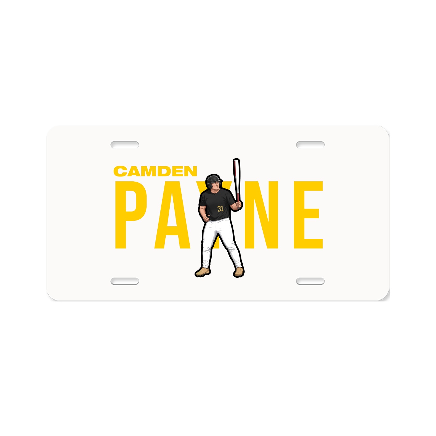 License Plate — Player Name in Classic