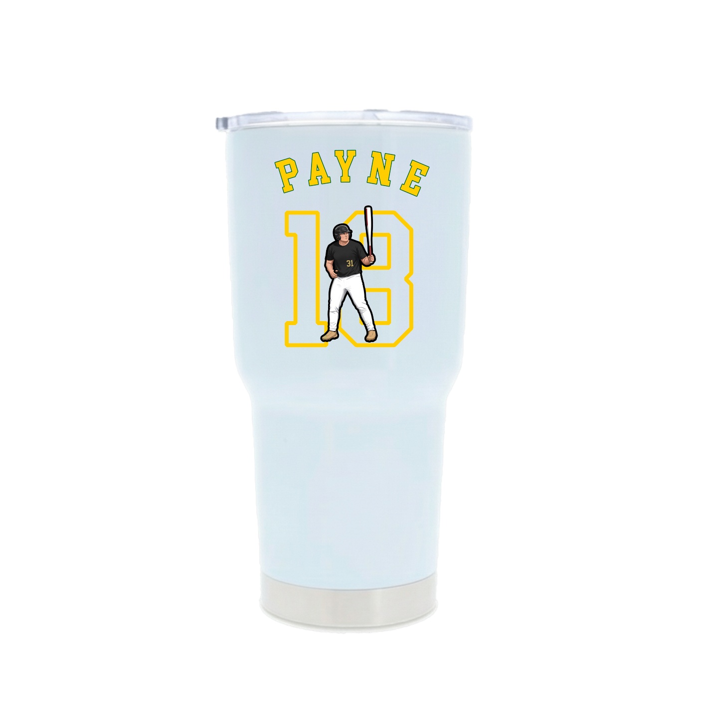 30oz Stainless Steel Tumbler — Shirsey Arch in White