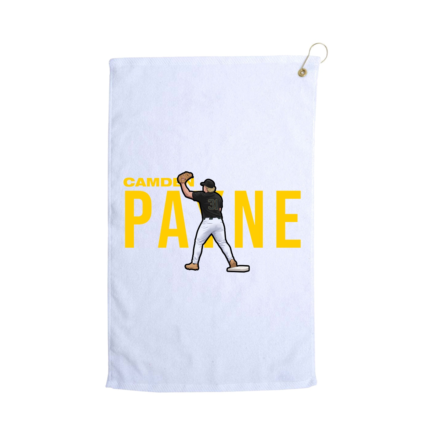Golf Towel — Player Name in White