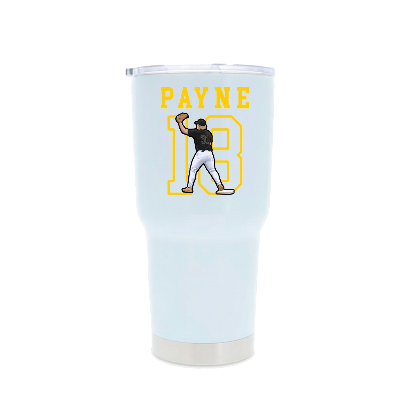 30oz Stainless Steel Tumbler — Shirsey in White
