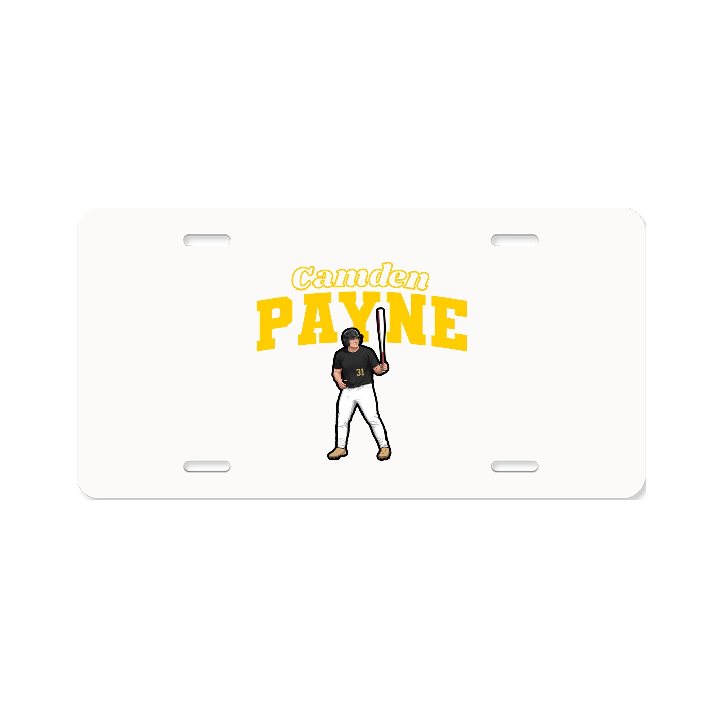 License Plate — Name Arch in Classic