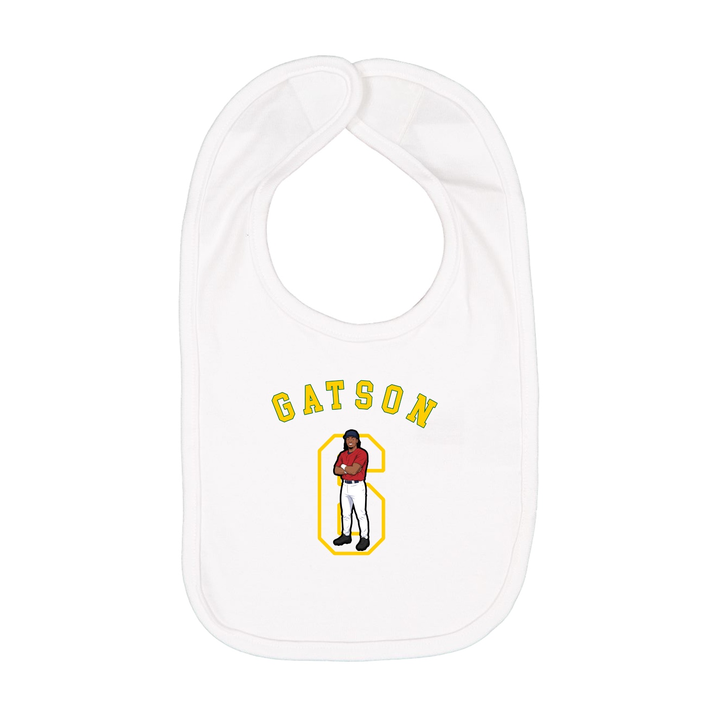 Infant Bib — Shirsey Arch in White