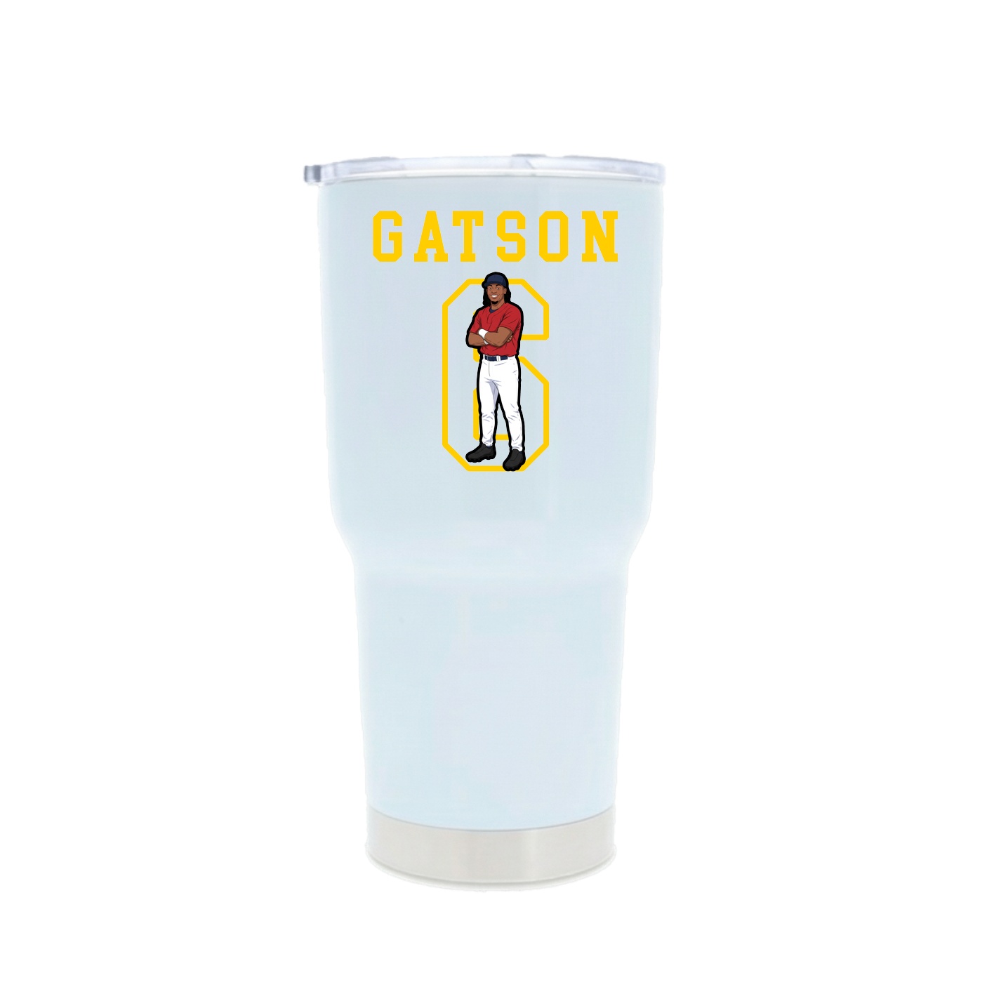 30oz Stainless Steel Tumbler — Shirsey in White