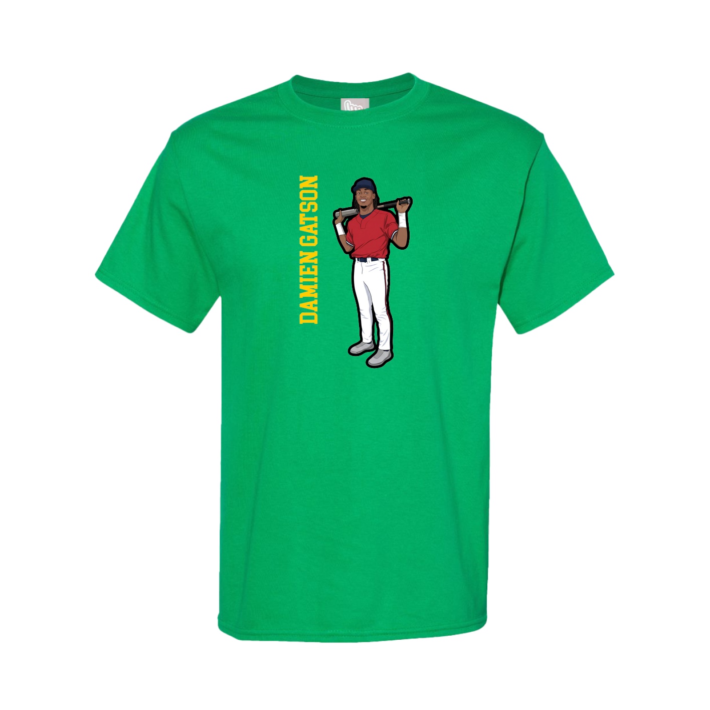 Tee — Name Vertical in Green