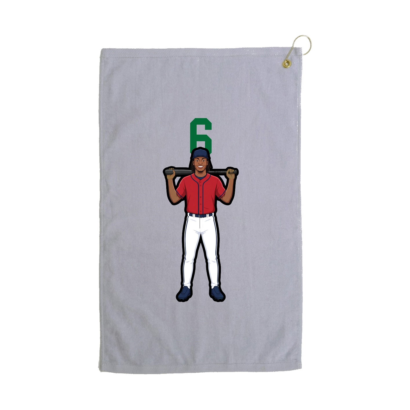Golf Towel — Number Top in Grey