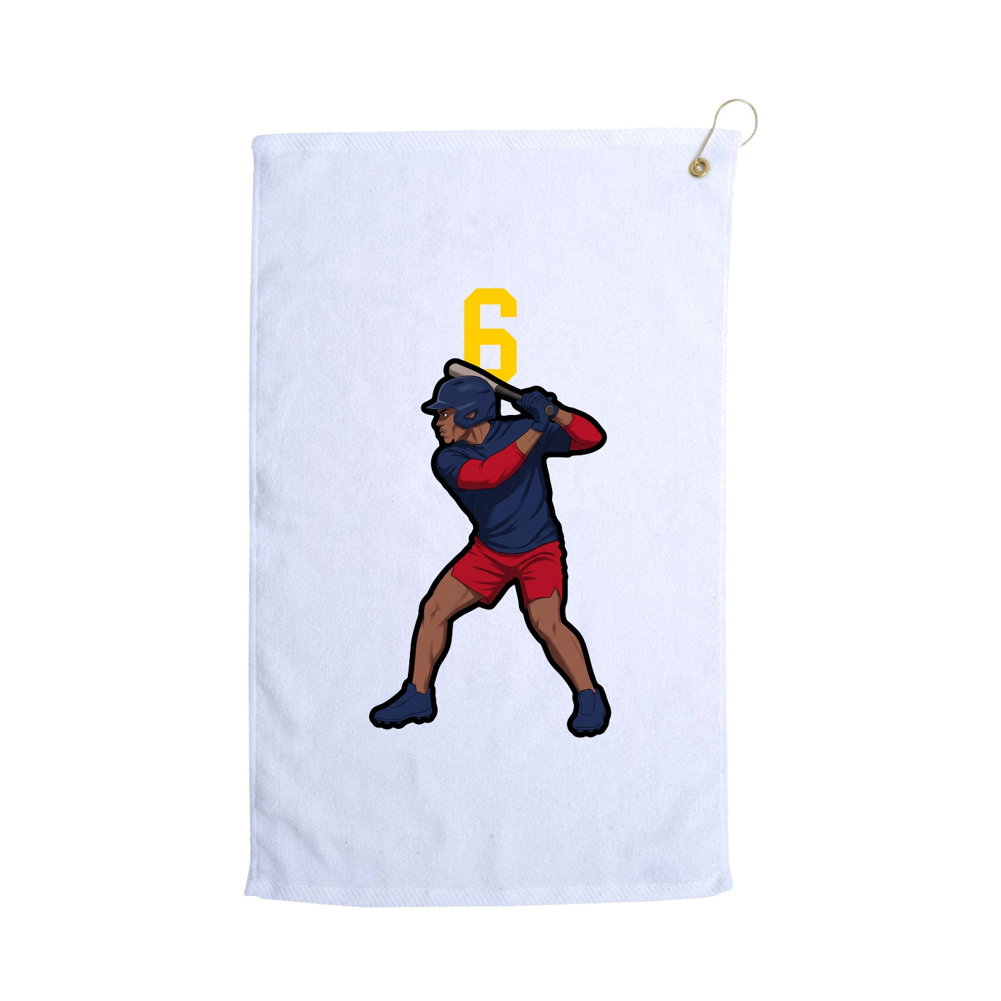 Golf Towel — Number Top in White
