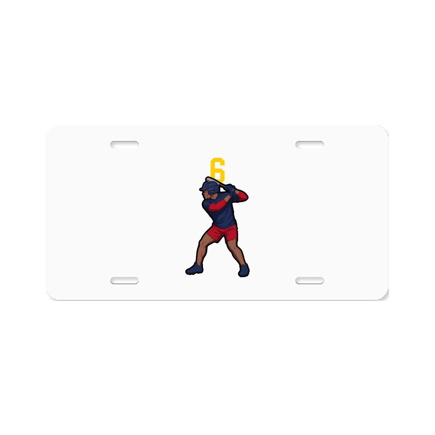 License Plate — Number Top in Classic
