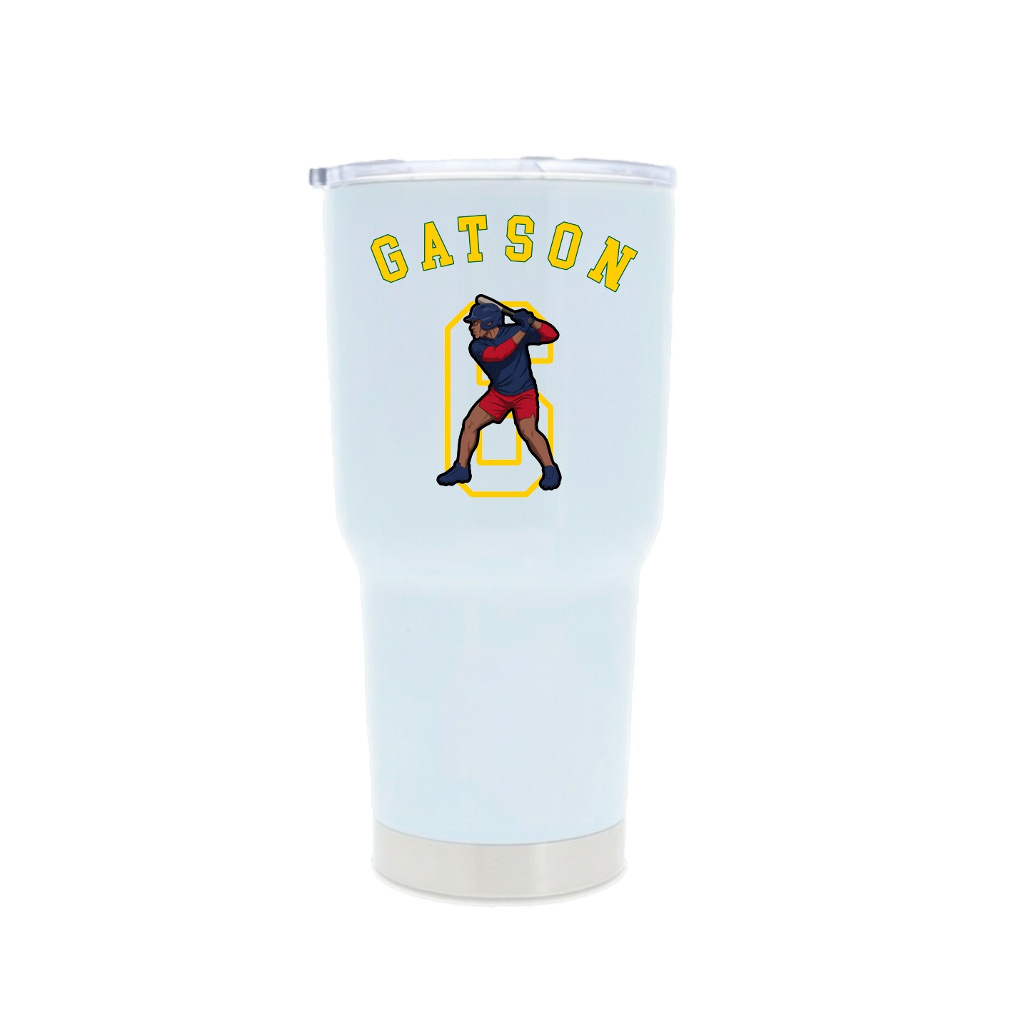 30oz Stainless Steel Tumbler — Shirsey Arch in White