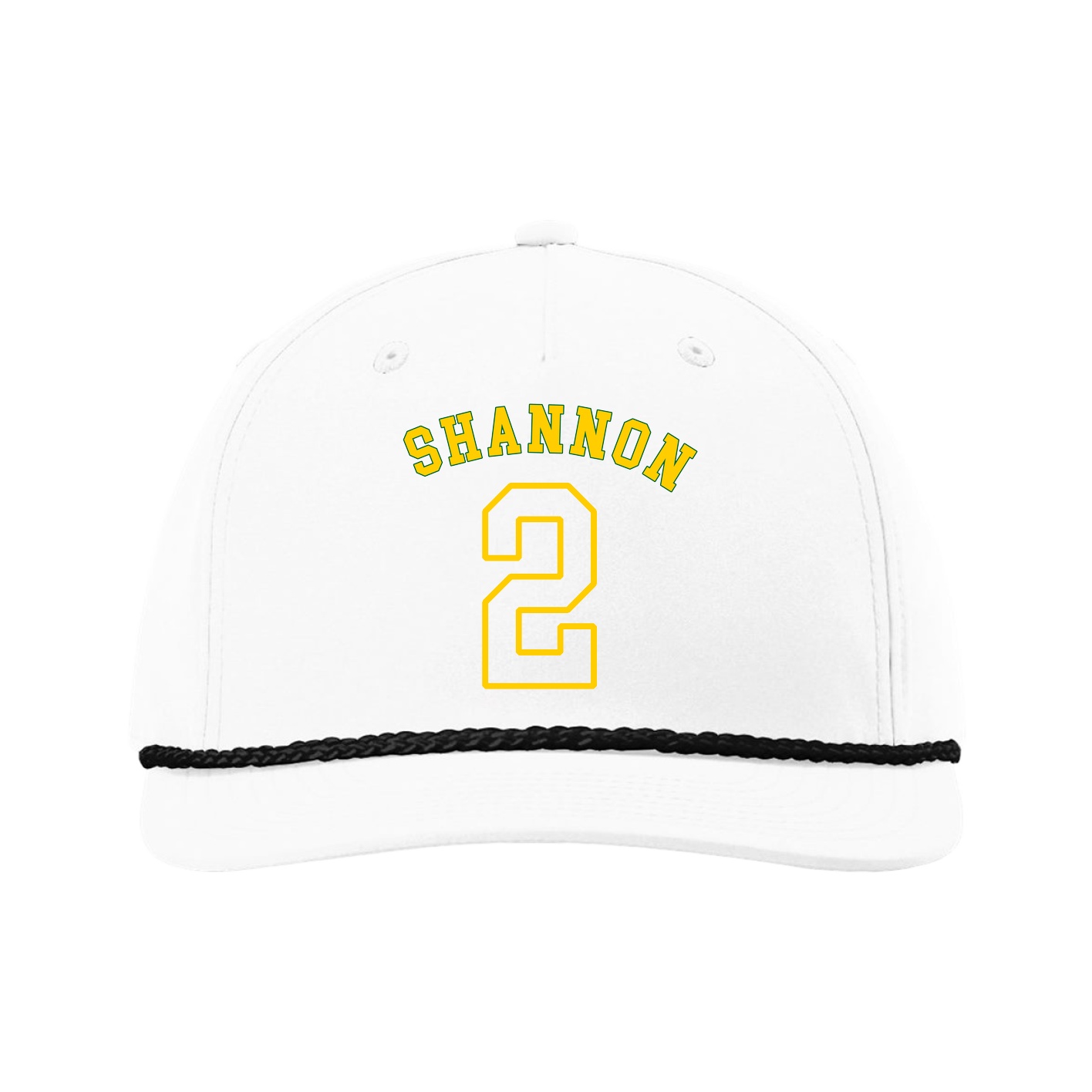 Five-Panel Classic Rope Cap — Shirsey Arch in White