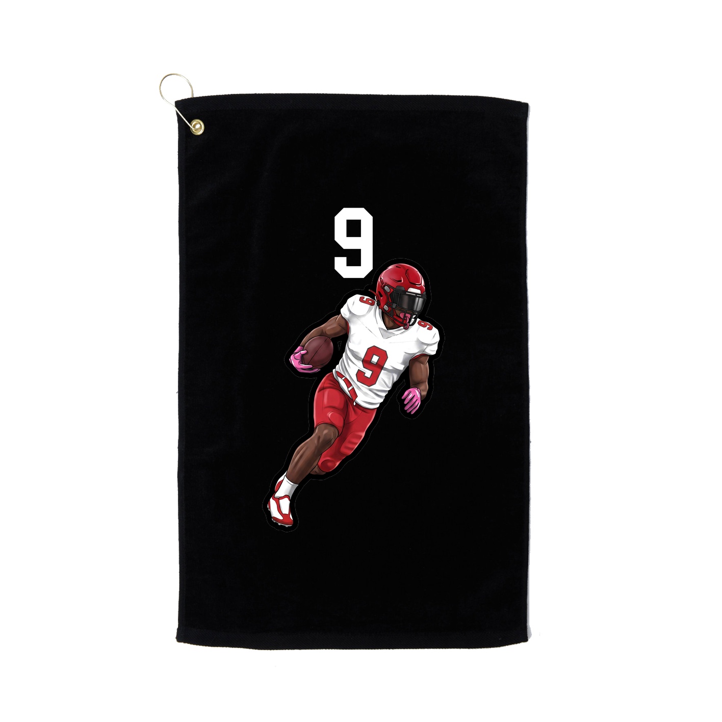 Golf Towel — Number Top in Black