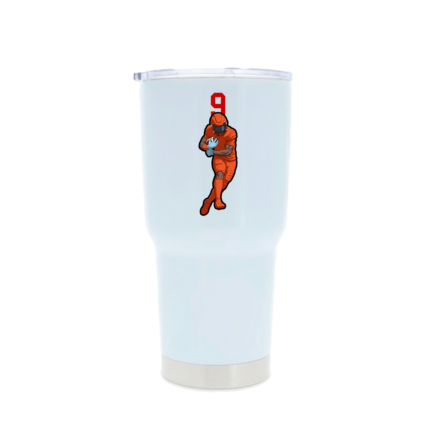 30oz Stainless Steel Tumbler — Number Top in White