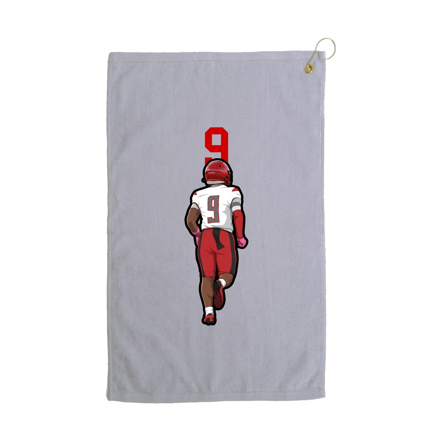Golf Towel — Number Top in Grey