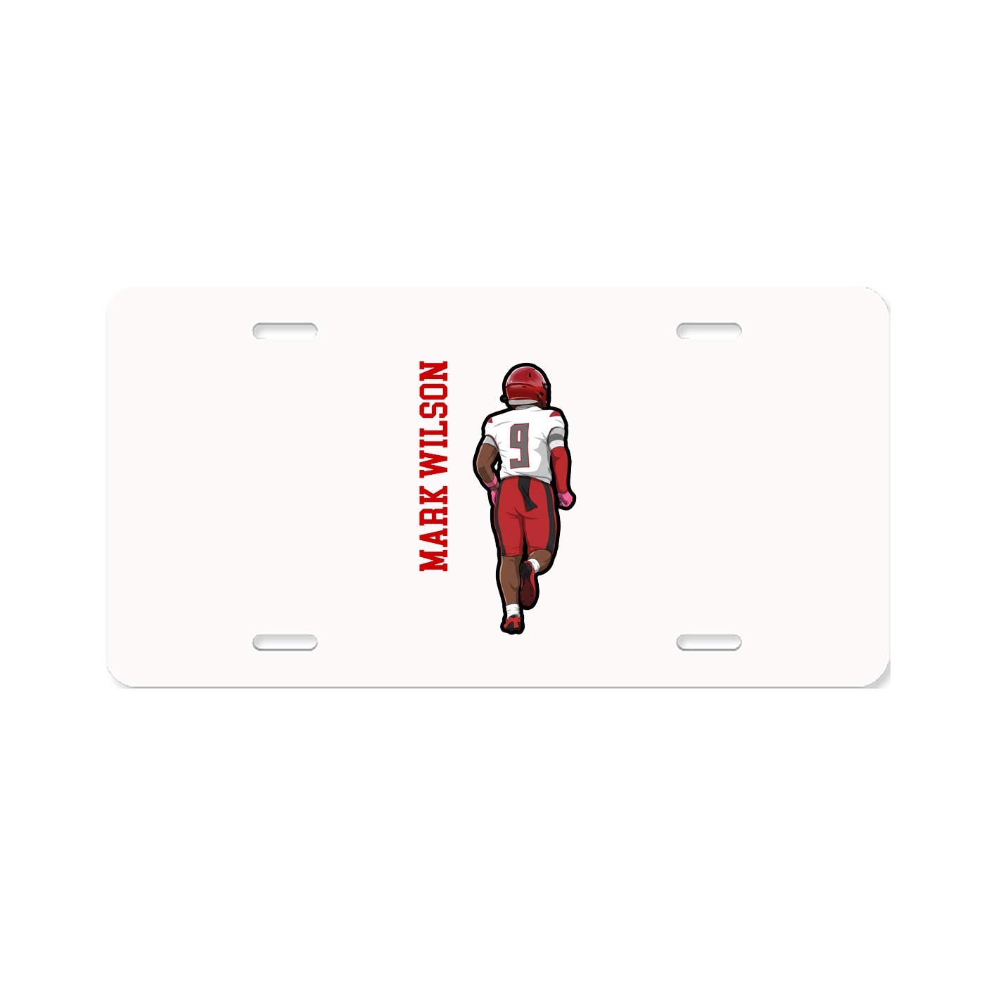 License Plate — Name Vertical in Classic
