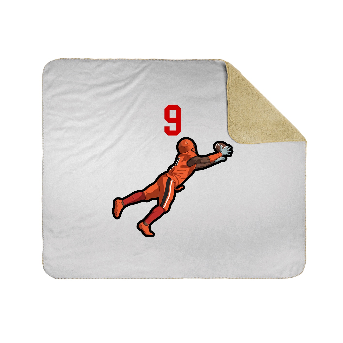 Throw Blanket — Number Top in White