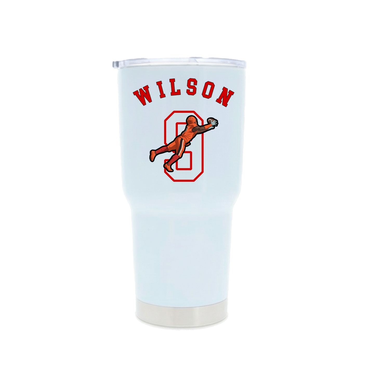 30oz Stainless Steel Tumbler — Shirsey Arch in White
