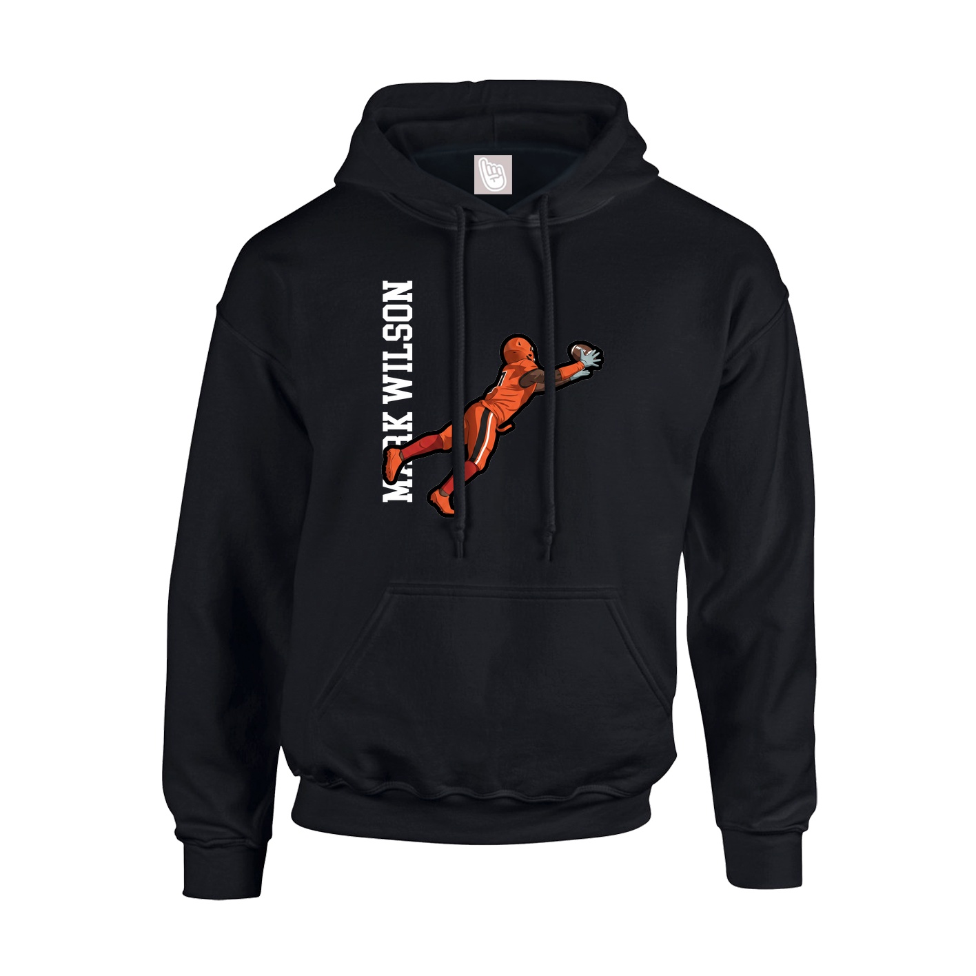 Hoodie — Name Vertical in Black