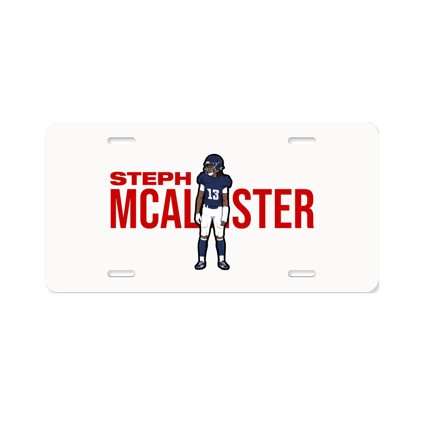 License Plate — Player Name in Classic