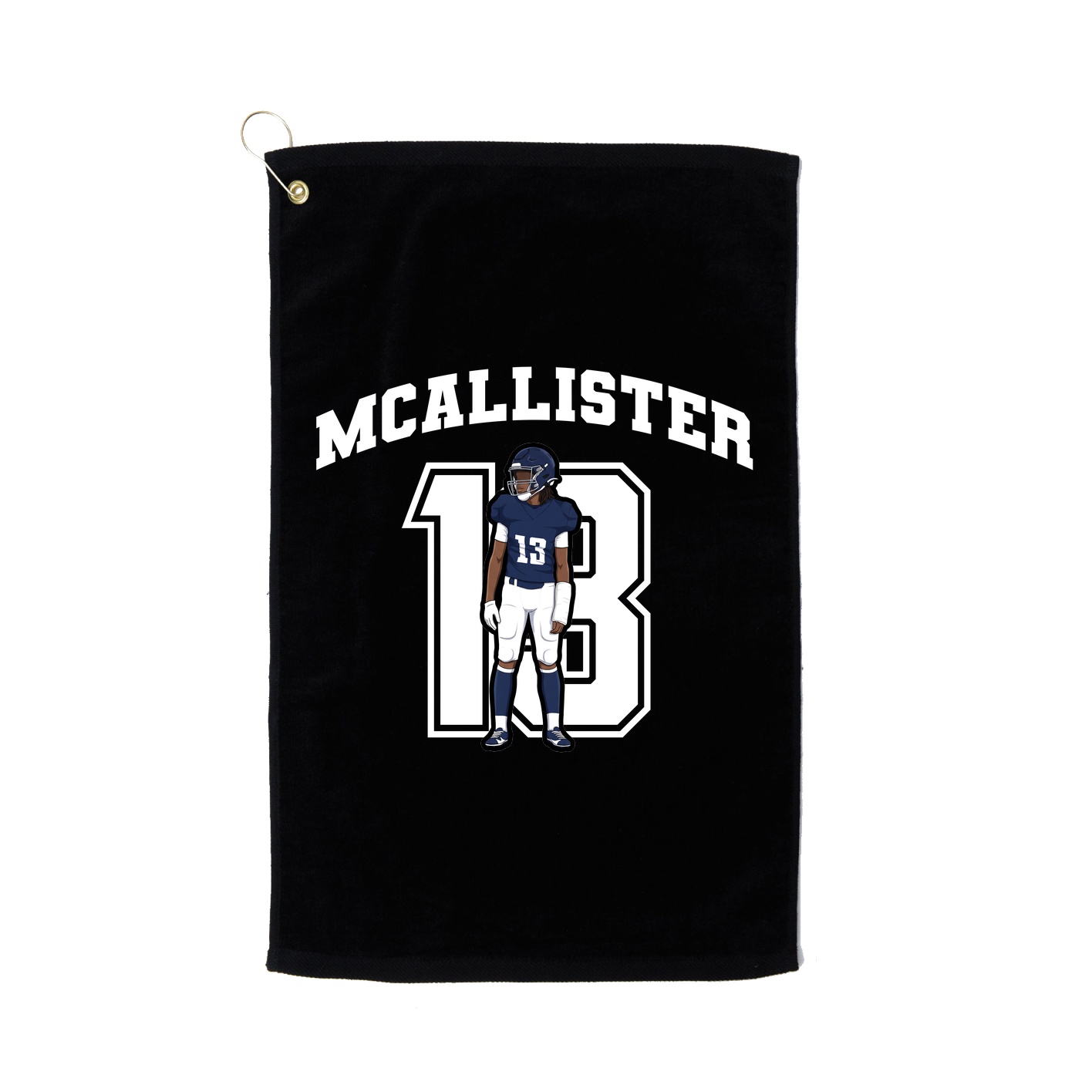 Golf Towel — Number in Black