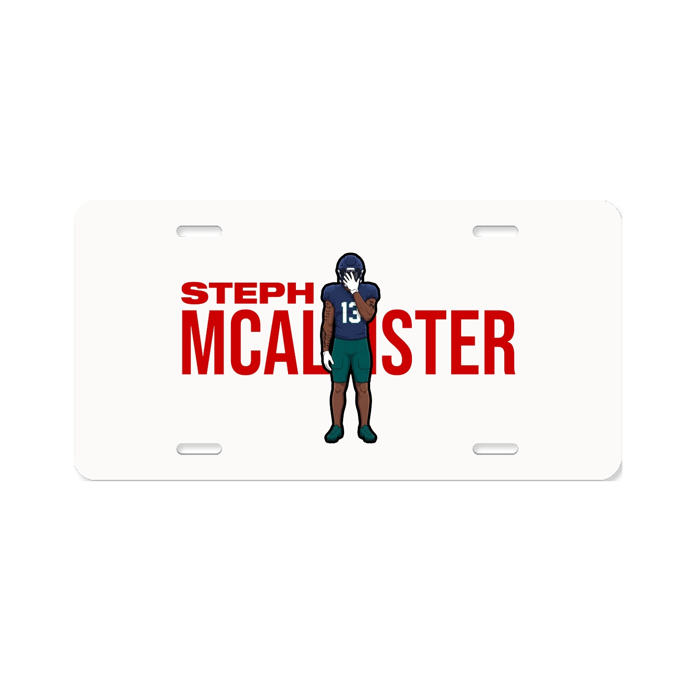 License Plate — Player Name in Classic
