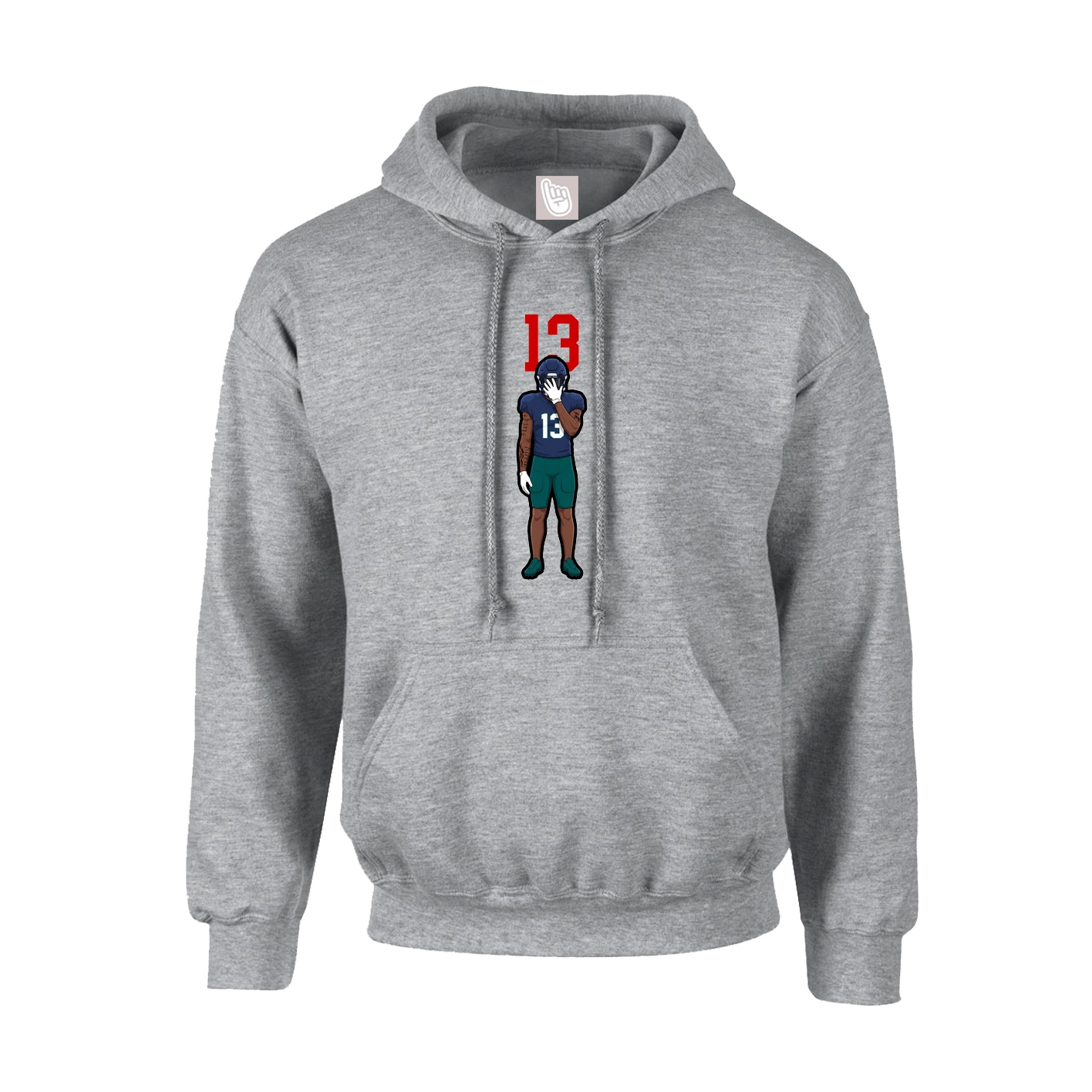 Youth Hoodie — Number Top in Grey