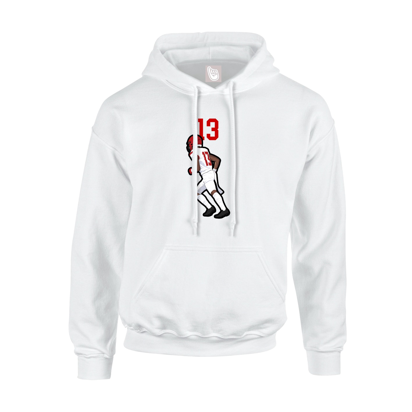 Youth Hoodie — Number Top in White