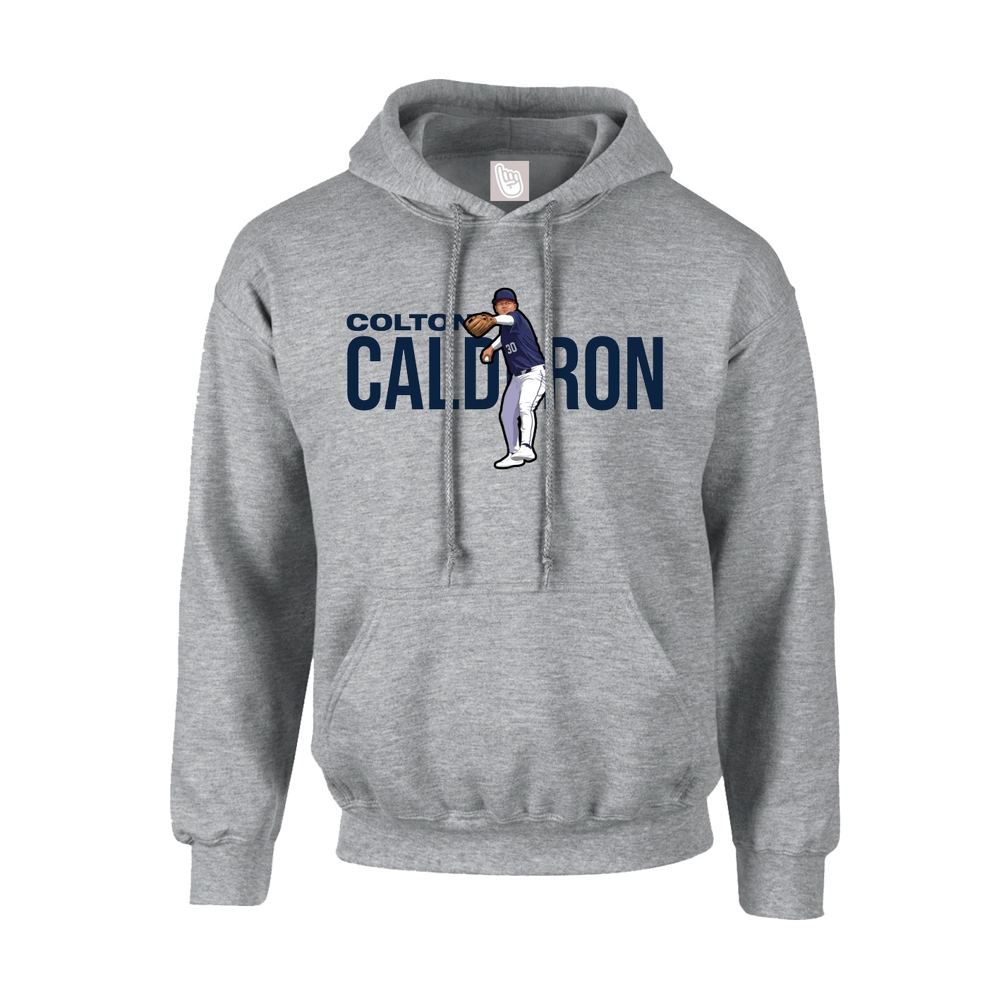 Youth Hoodie — Player Name in Grey