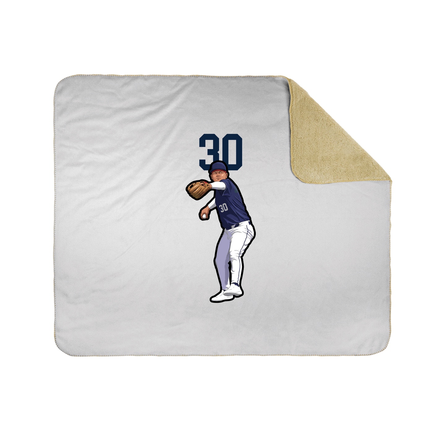 Throw Blanket — Number Top in White