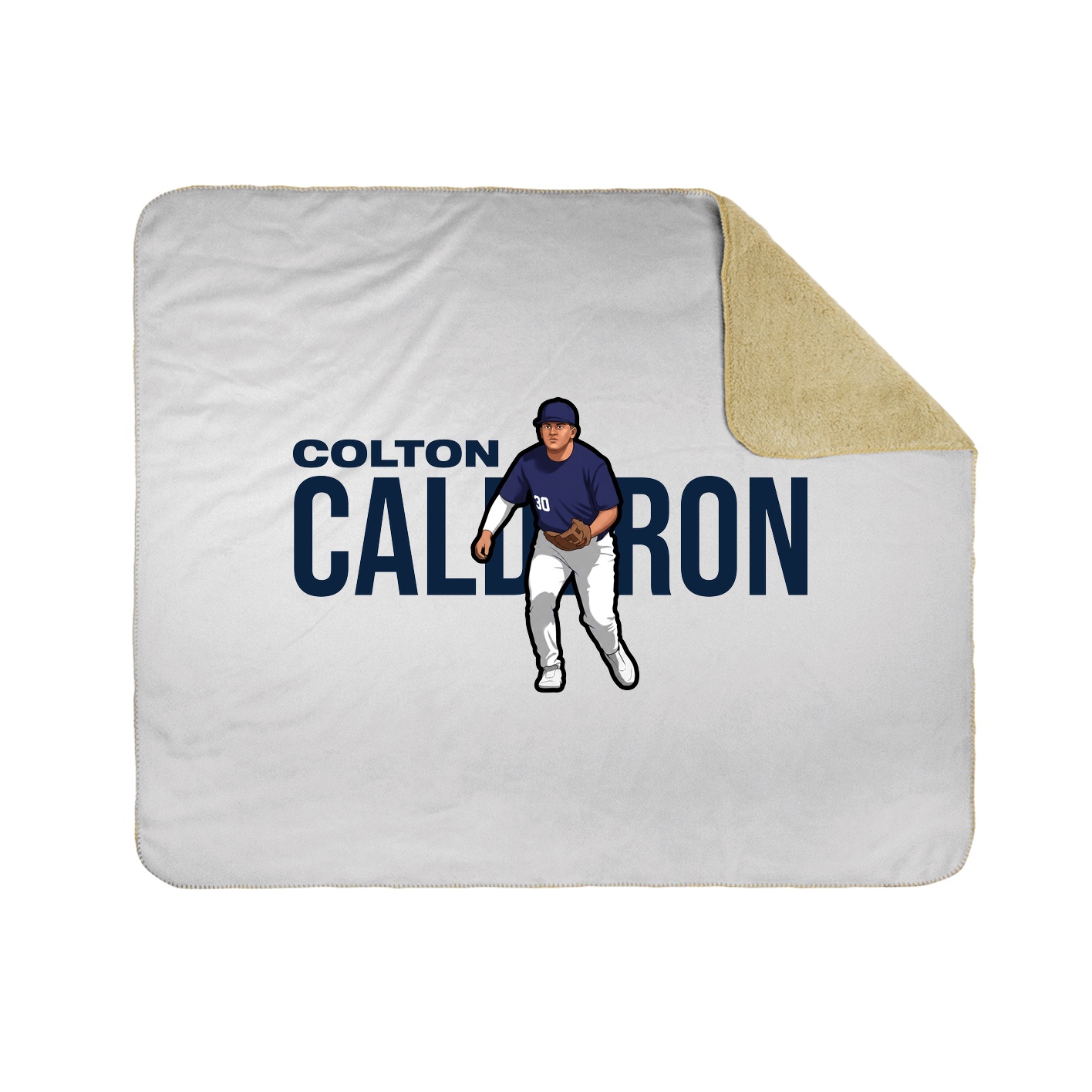 Throw Blanket — Player Name in White