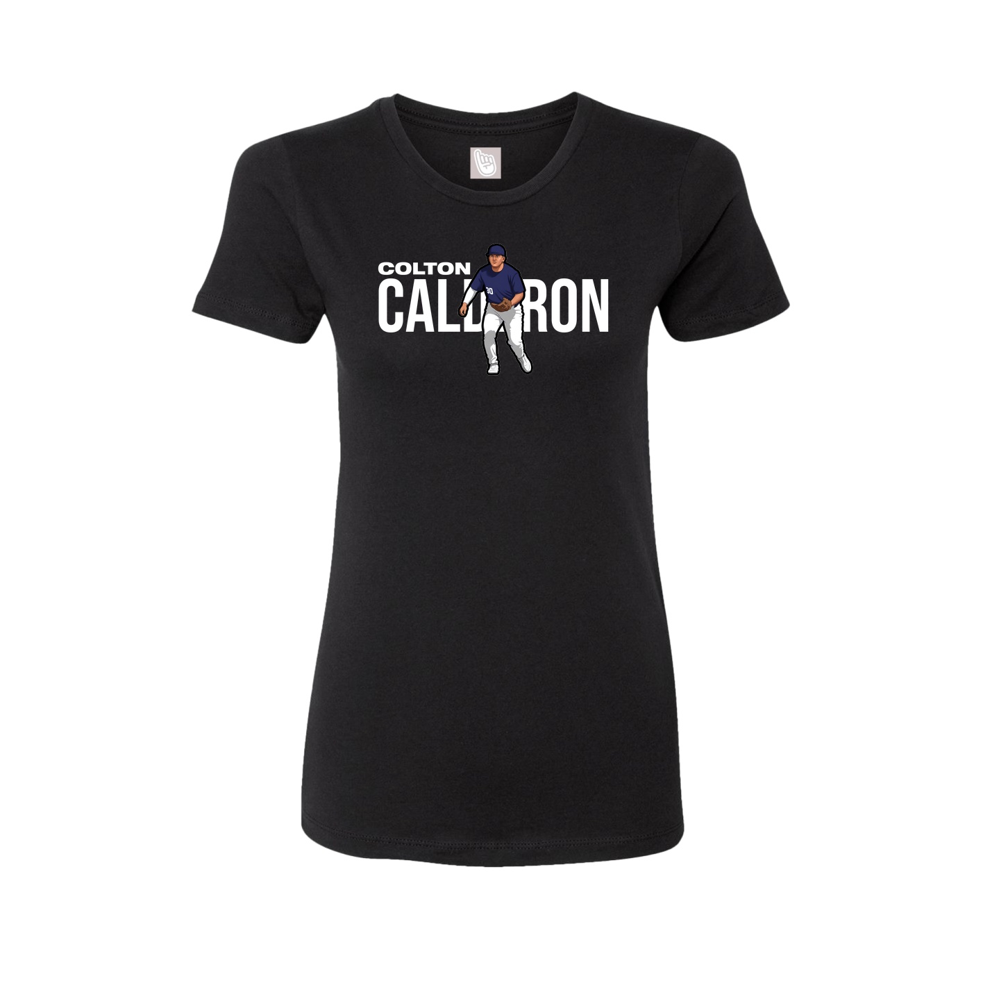Fitted Women's Tee — Player Name in Black