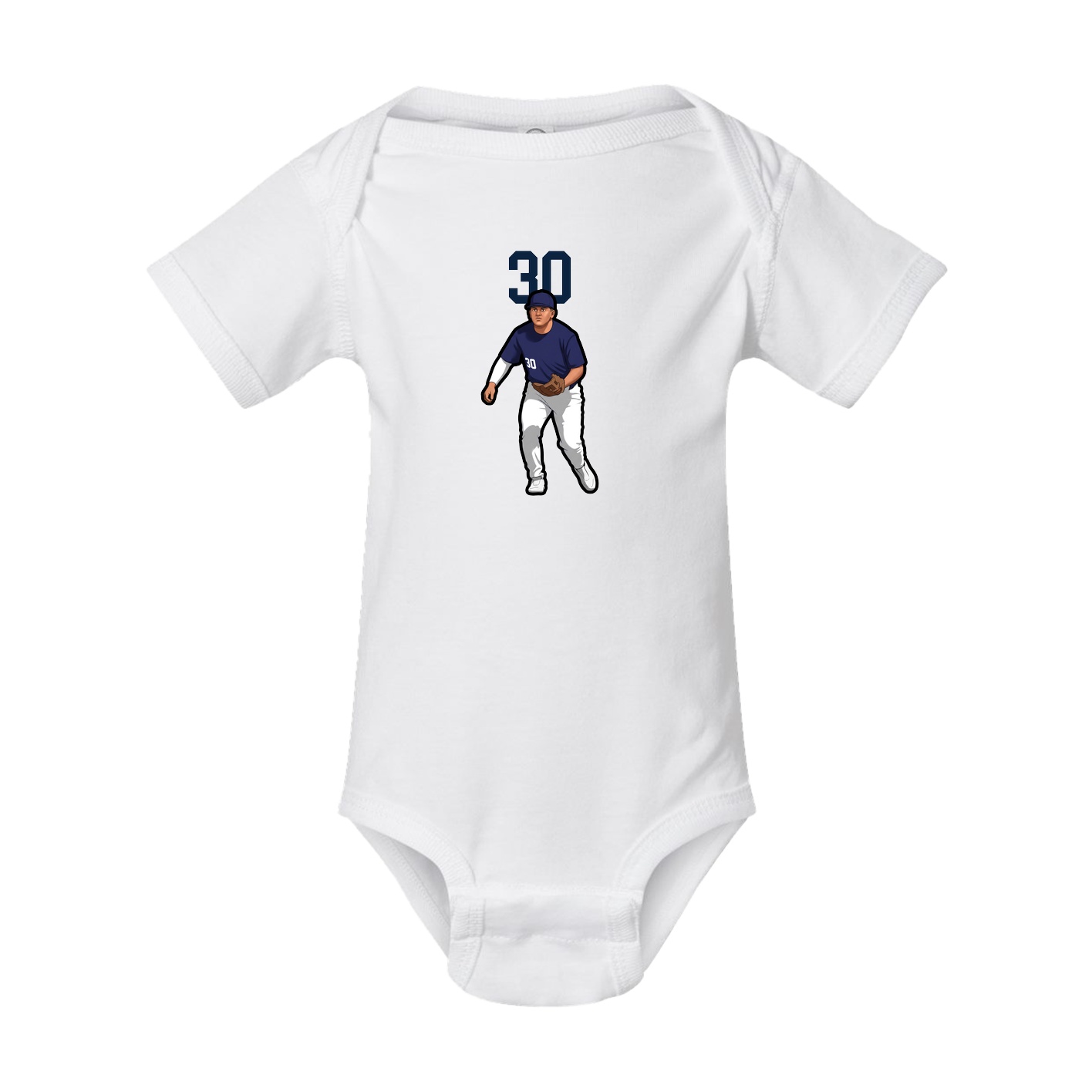 Baby Onesie — Number Top in White