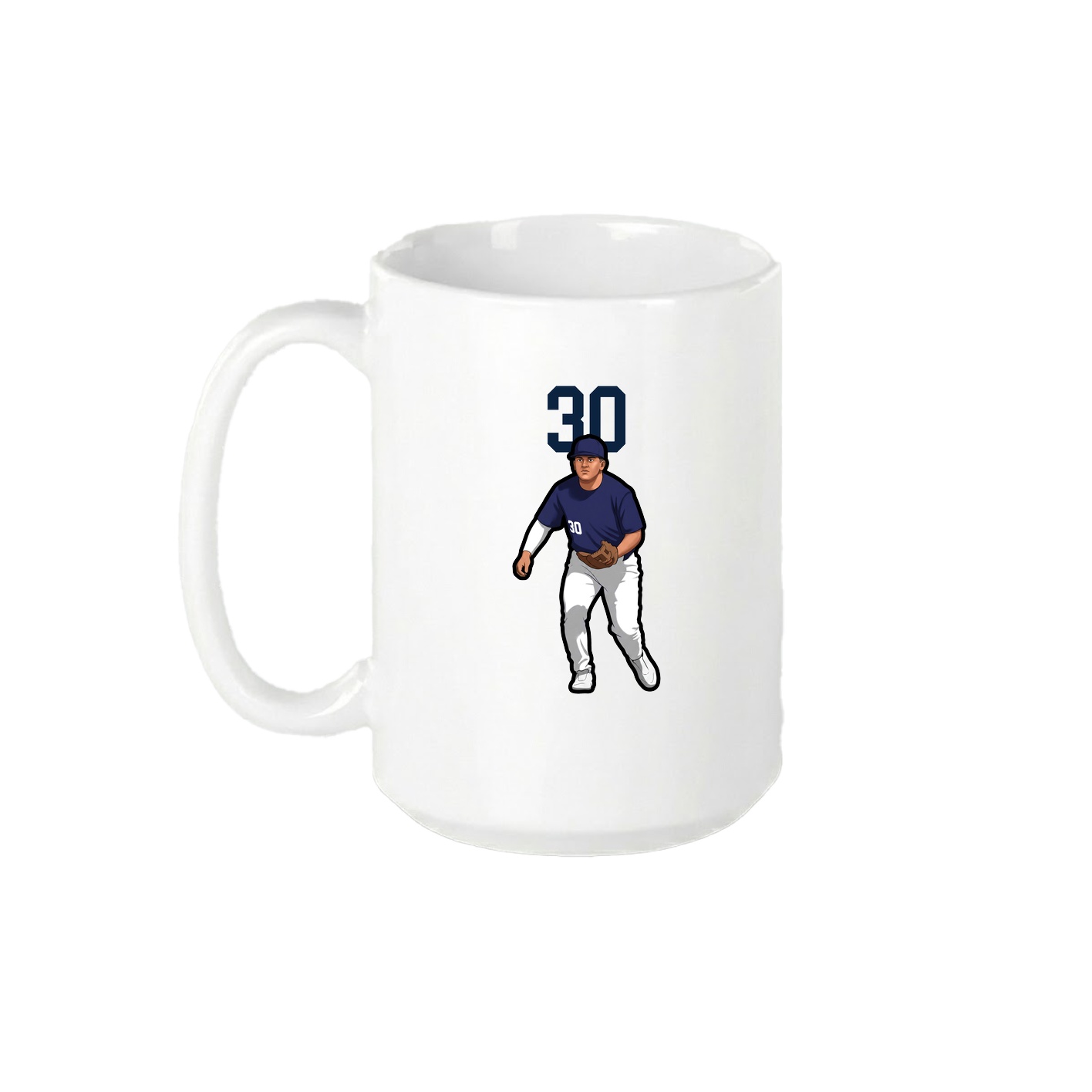 15oz Coffee Mug — Number Top in White