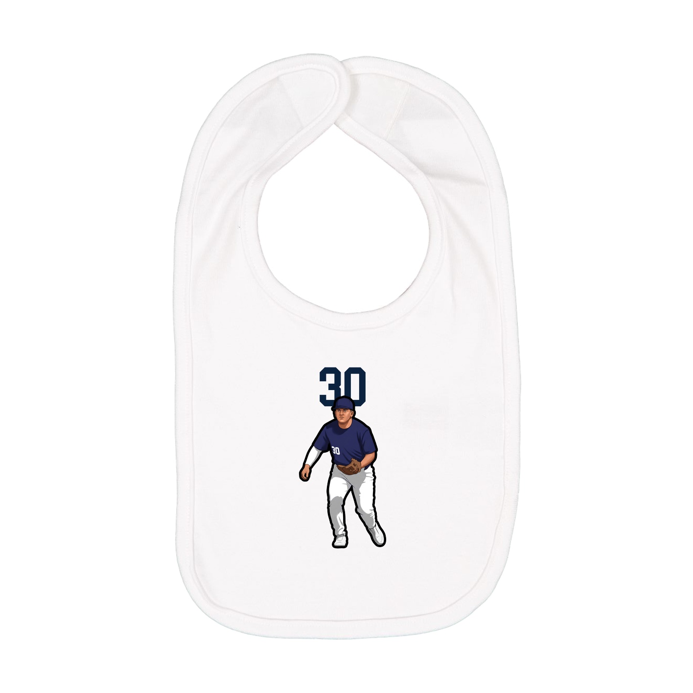 Infant Bib — Number Top in White