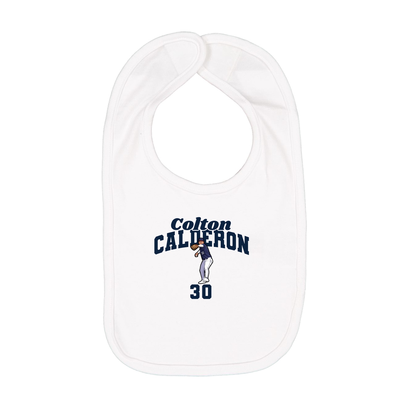 Infant Bib — Signature Arch in White