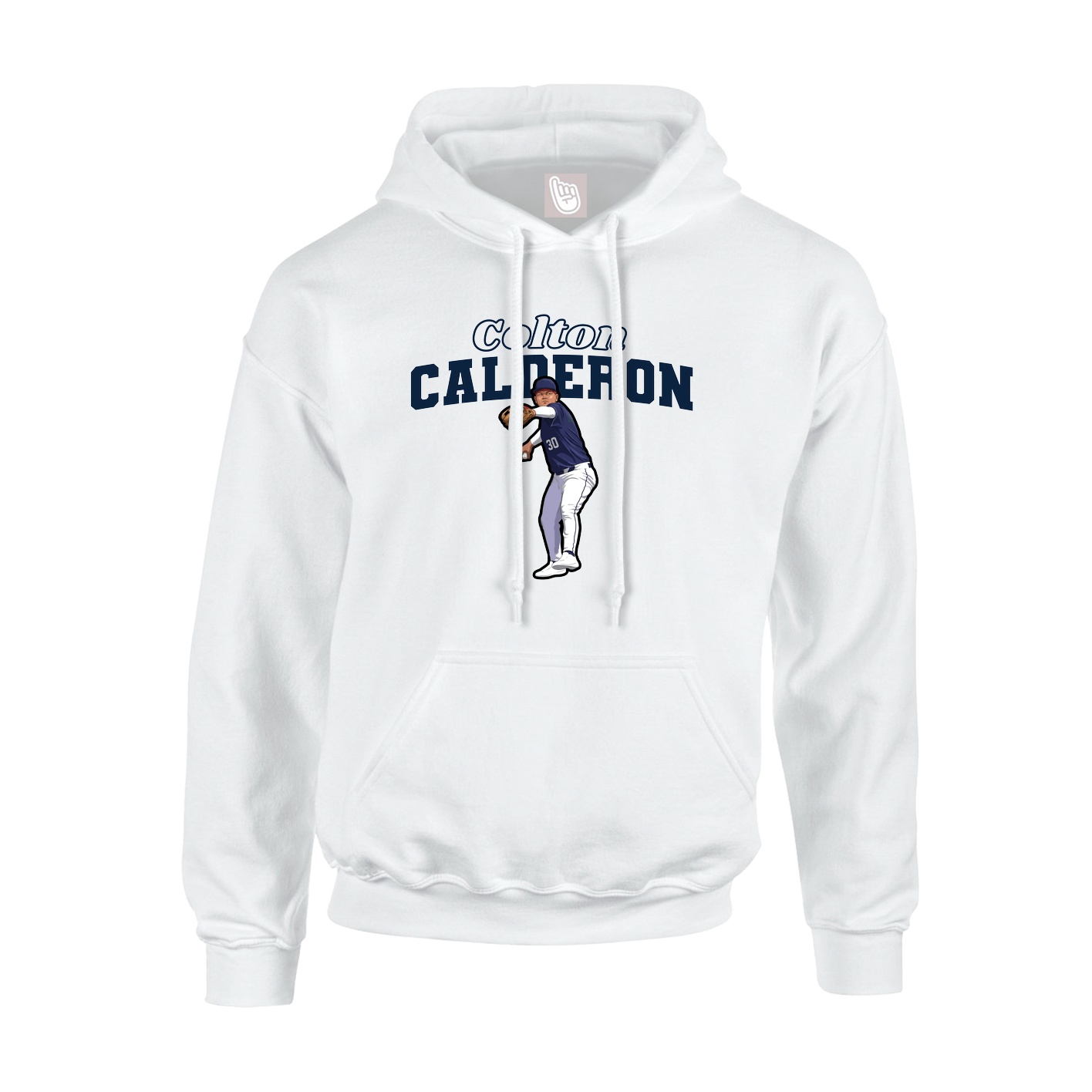Hoodie — Name Arch in White