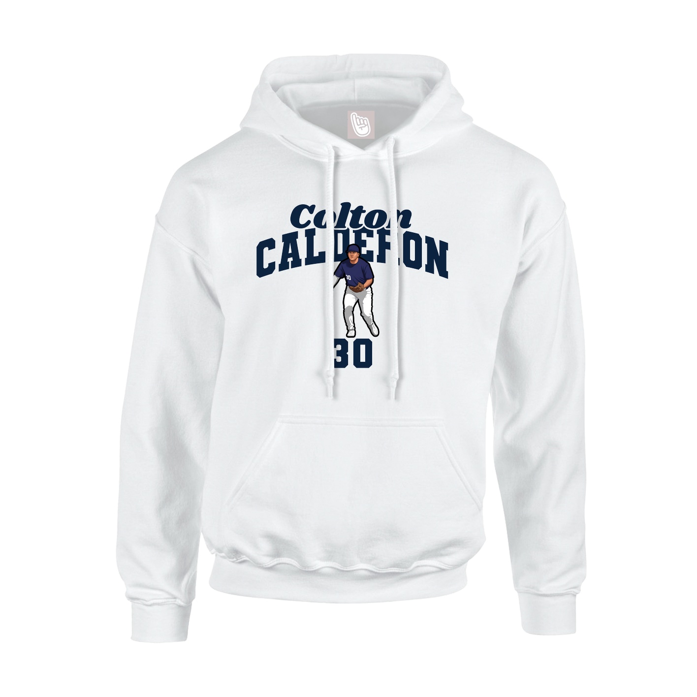 Hoodie — Signature Arch in White