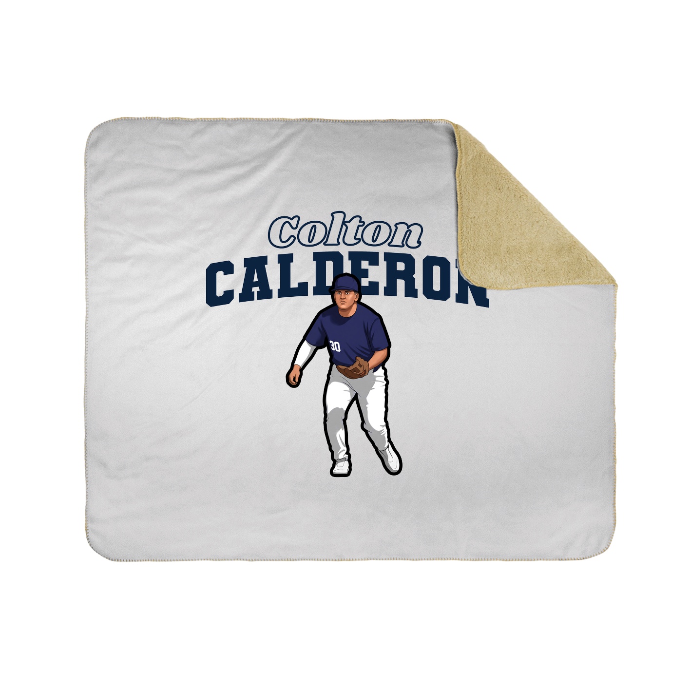 Throw Blanket — Name Arch in White