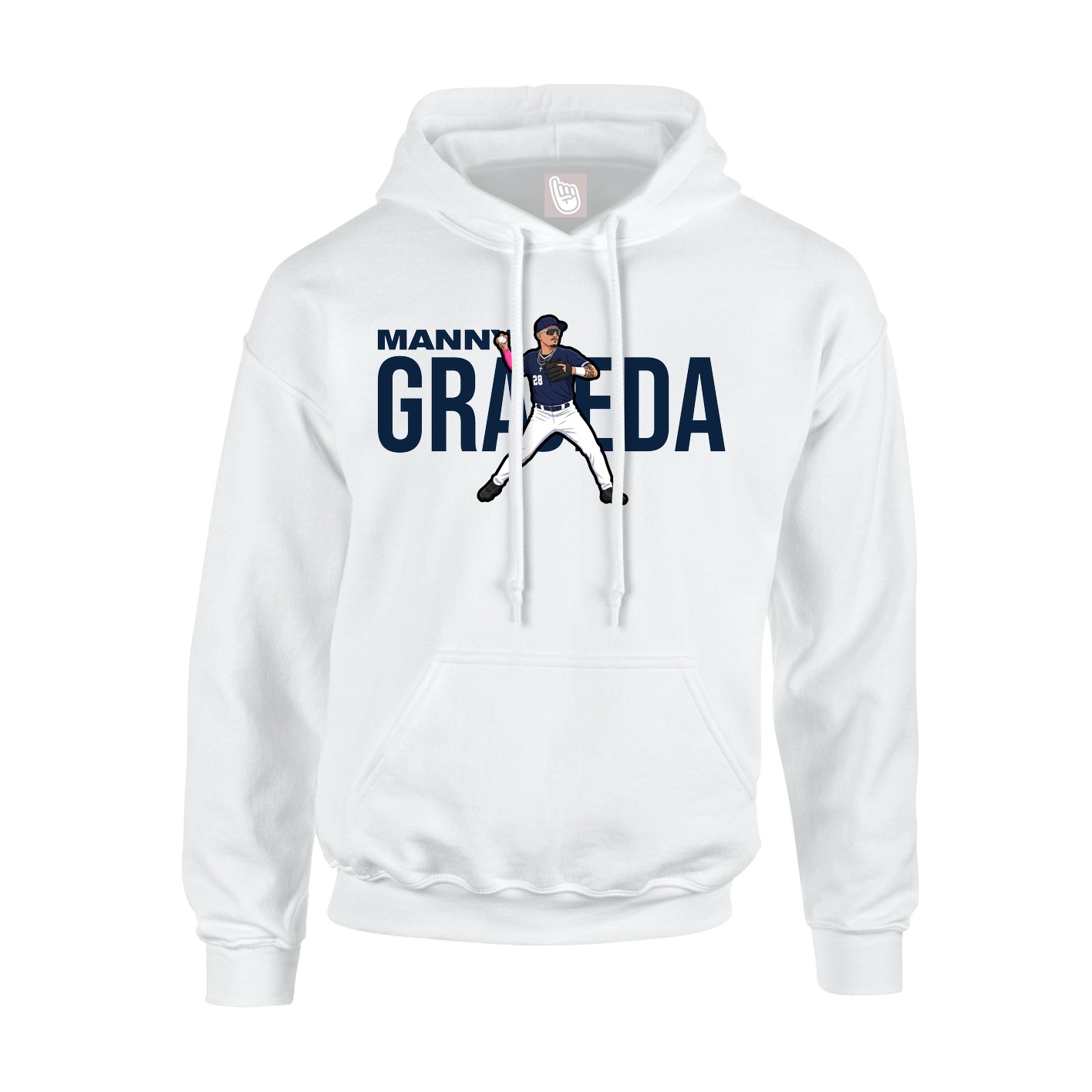 Youth Hoodie — Player Name in White