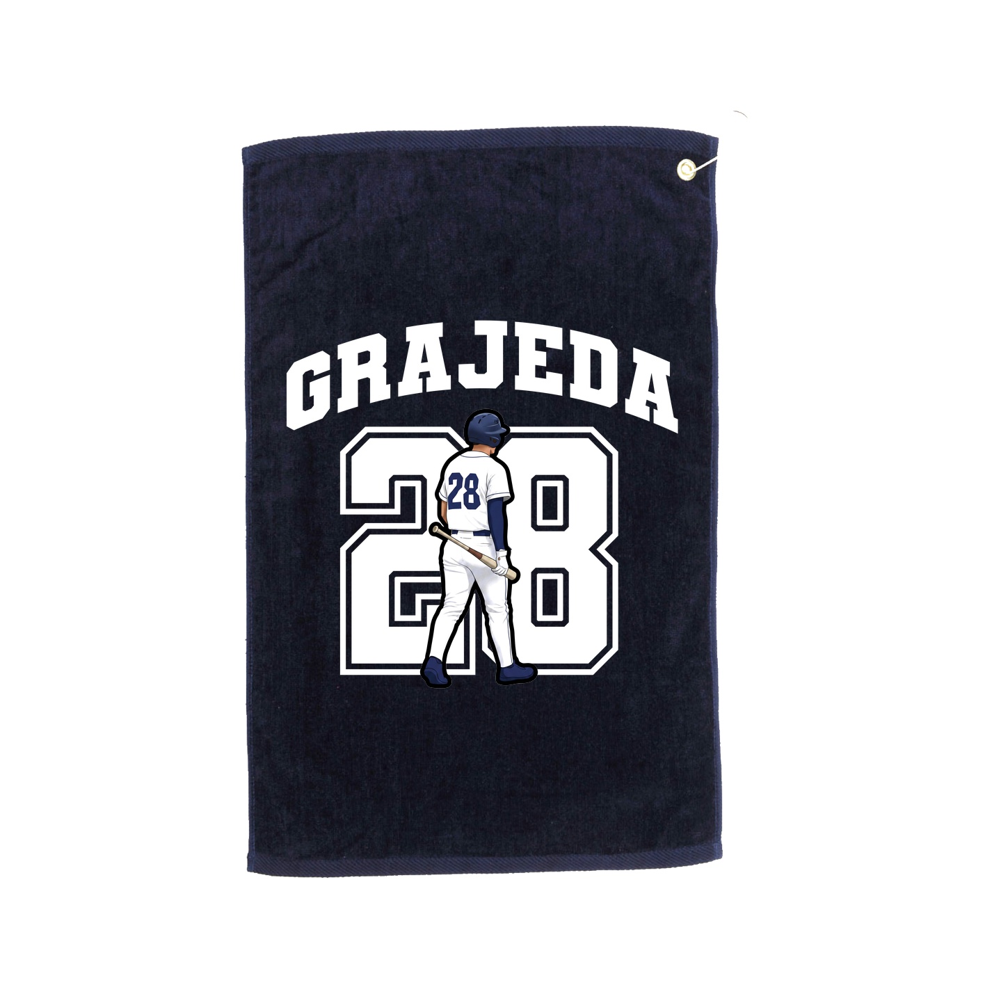 Golf Towel — Number in Navy