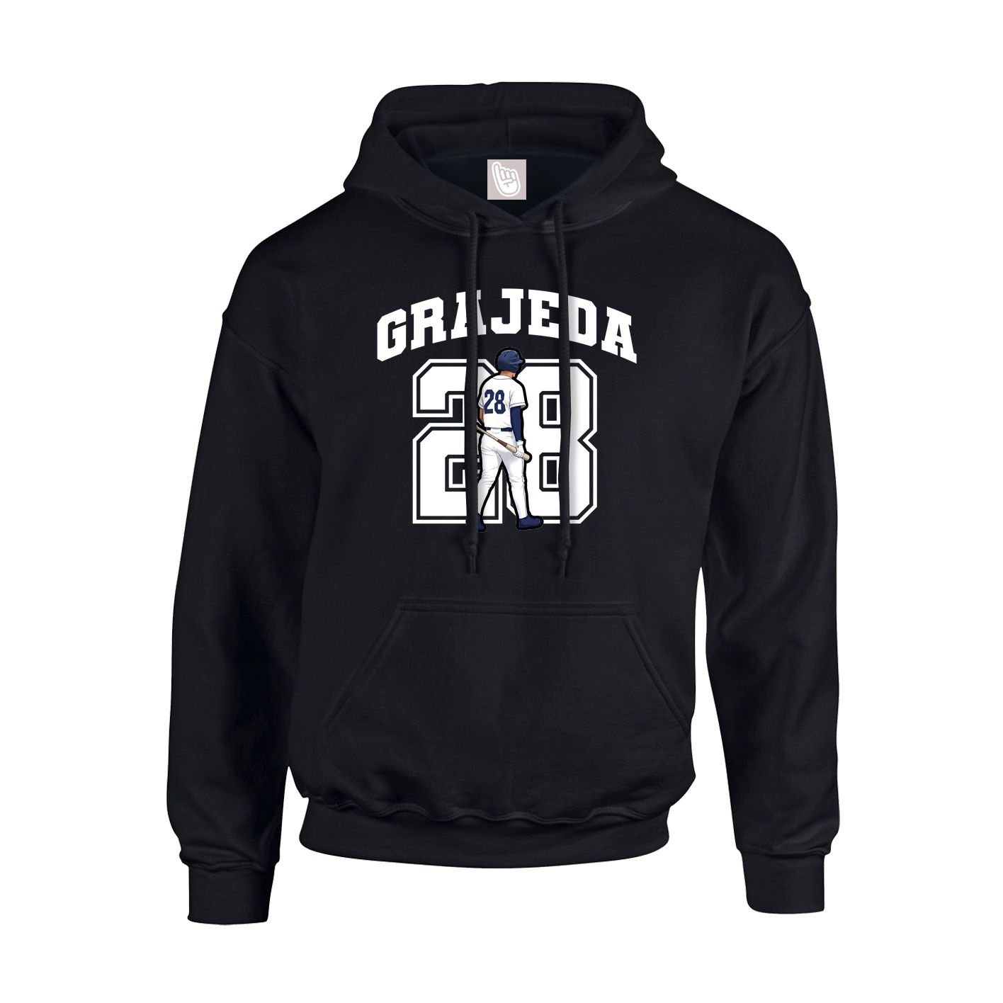 Hoodie — Number in Black