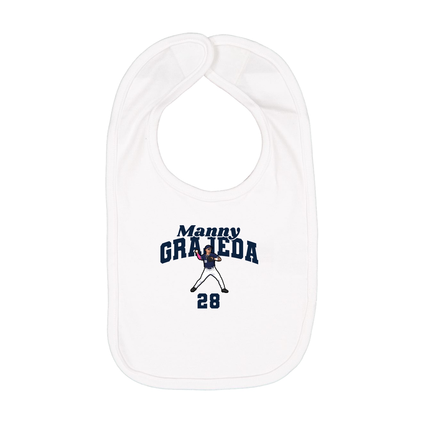 Infant Bib — Signature Arch in White