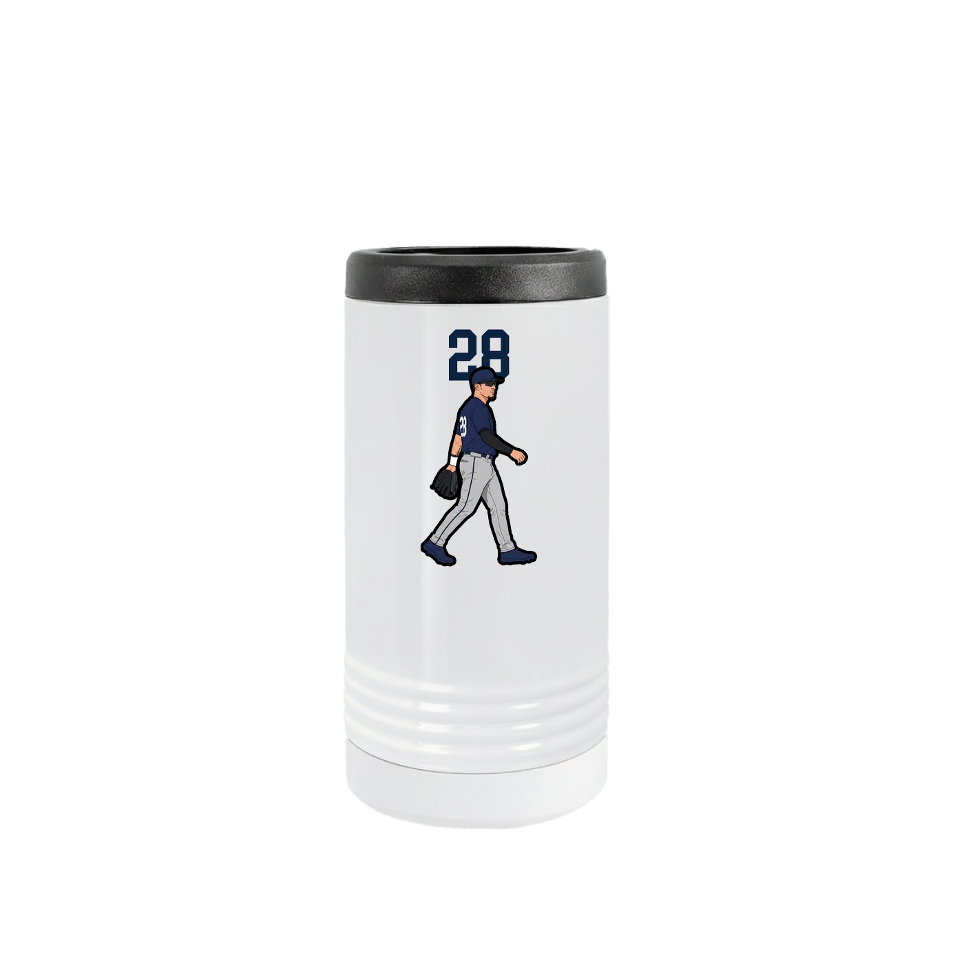 Slim Beverage Holder — Number Top in White