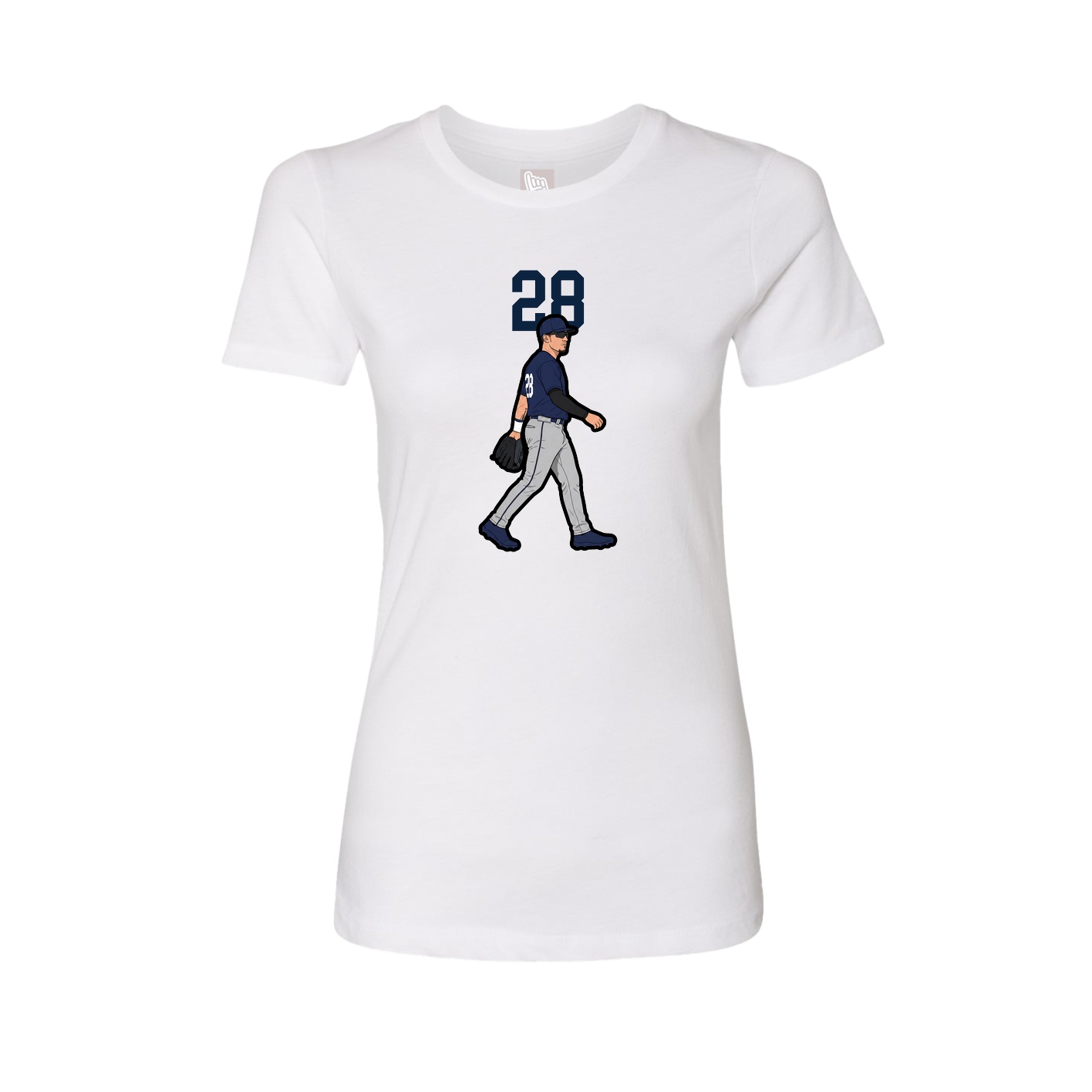 Fitted Women's Tee — Number Top in White