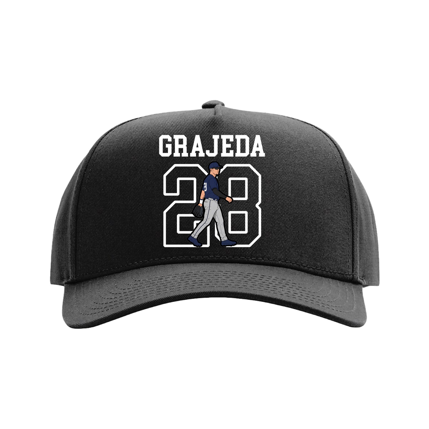 Full Fabric Five-Panel Champ Cap — Shirsey in Black