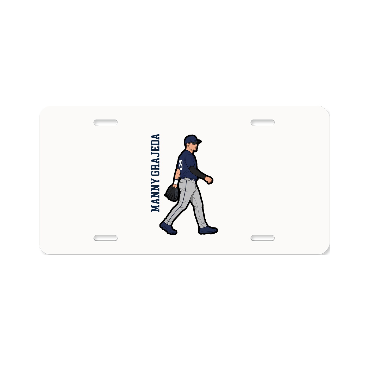 License Plate — Name Vertical in Classic