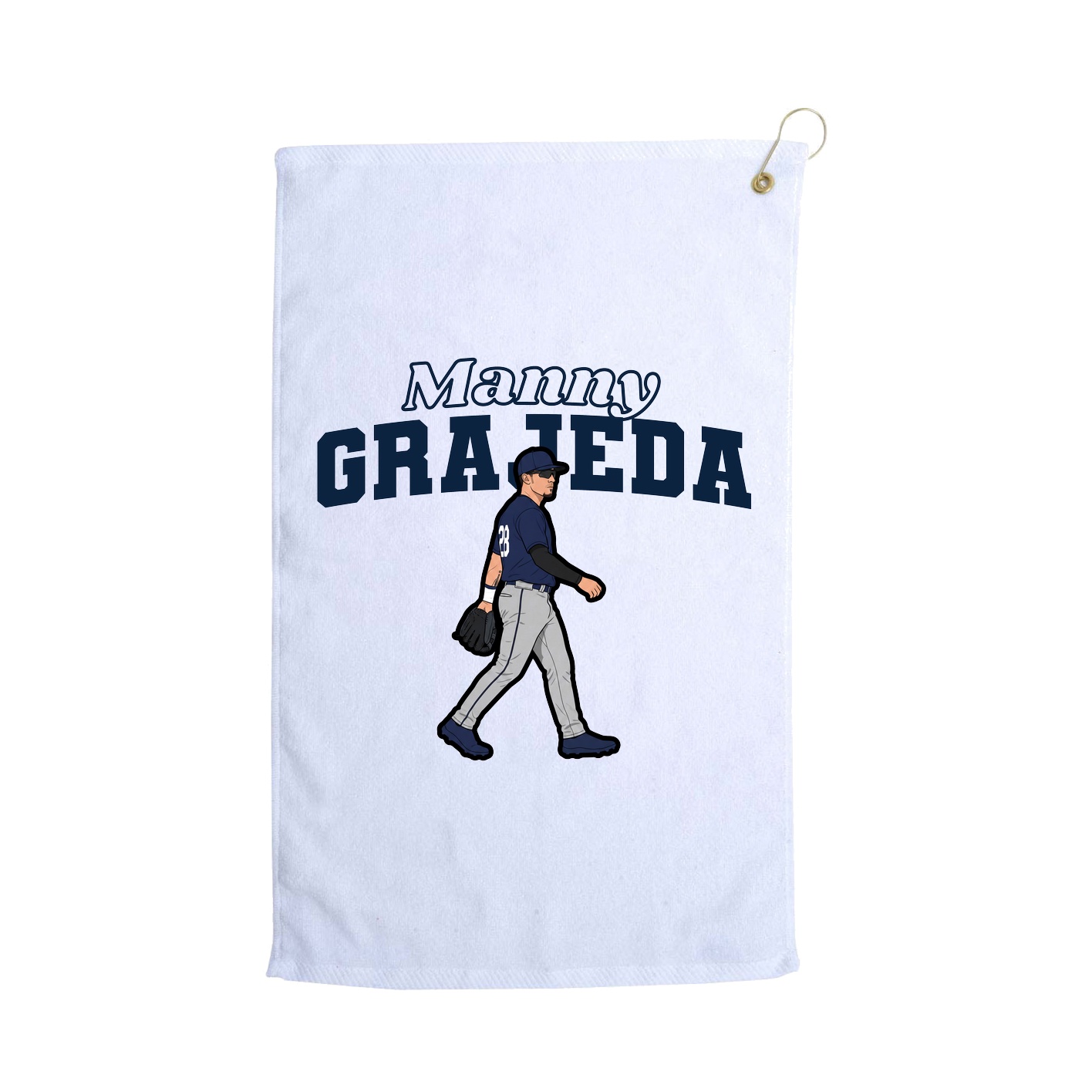 Golf Towel — Name Arch in White