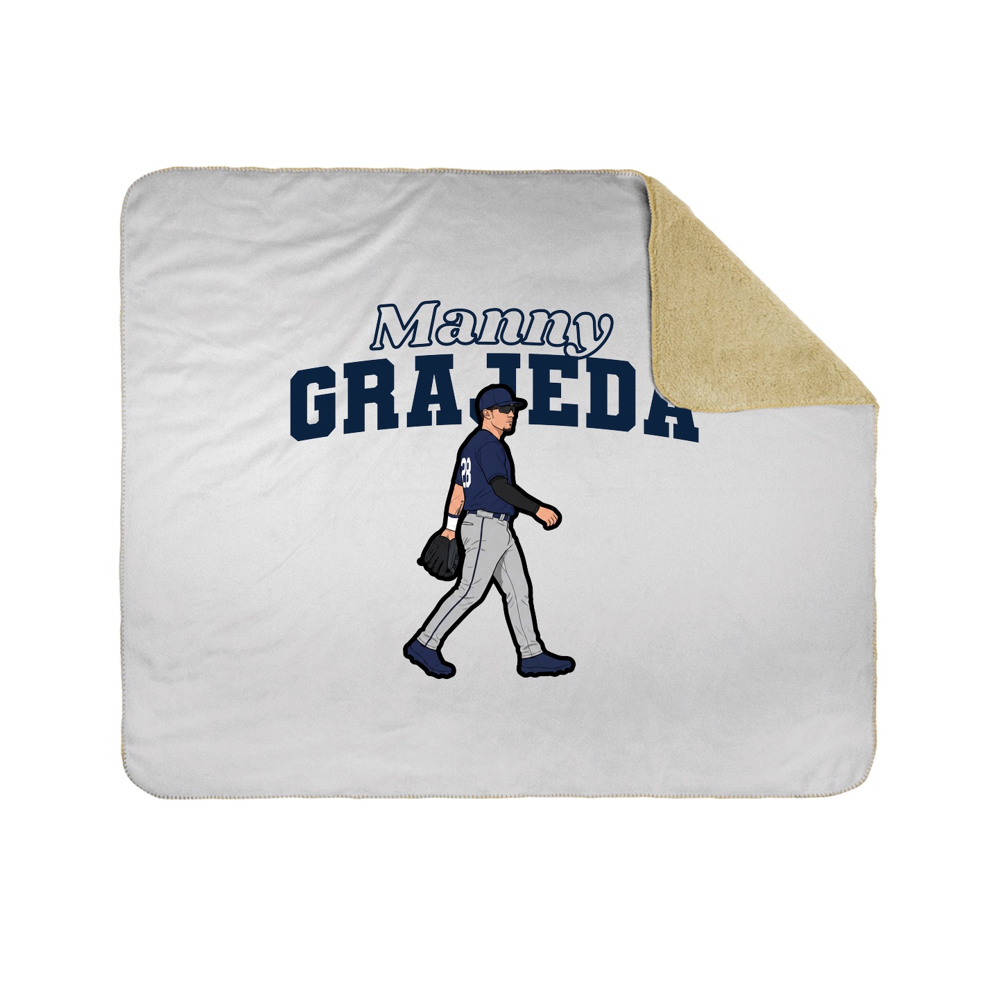 Throw Blanket — Name Arch in White