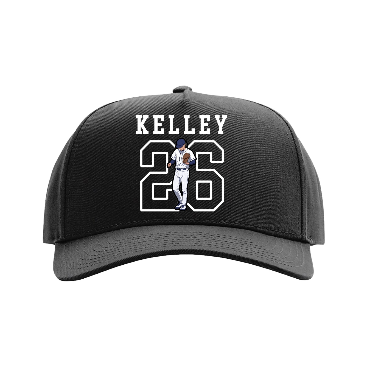 Full Fabric Five-Panel Champ Cap — Shirsey in Black